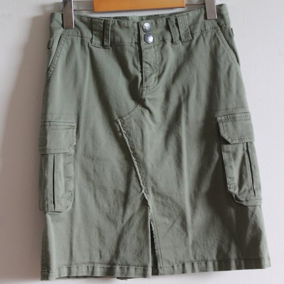 90s - y2k Vintage Nevada (Wal-Mart) Cargo Midi Skirt 28" - Picture 9 of 10